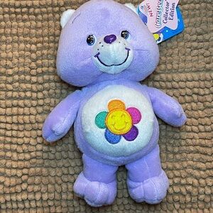 Care Bears Purple and Yellow Stuffed Animal with Rainbow Flower
